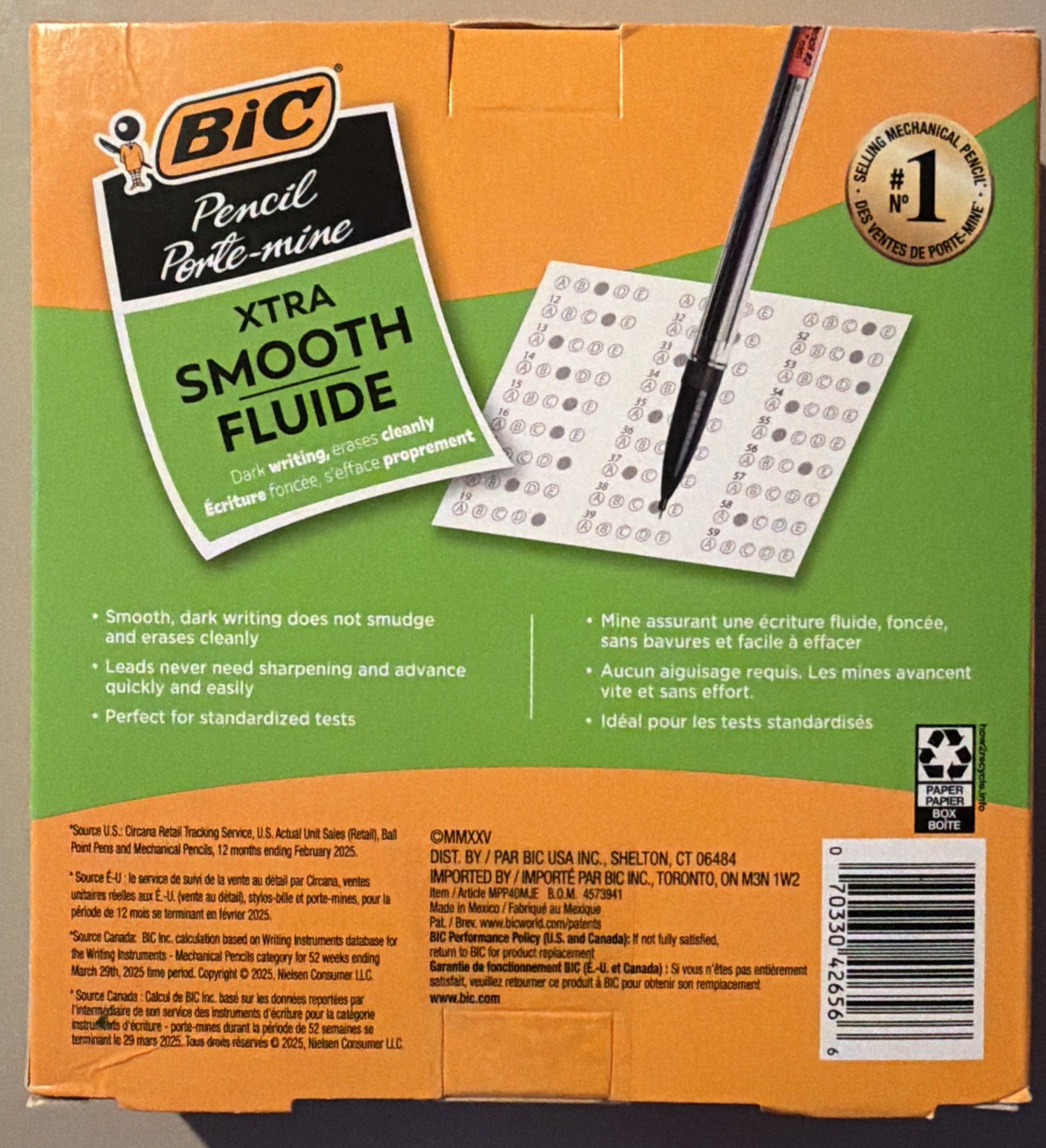 BIC Xtra Smooth Mechanical Pencils, 0.7mm, 40-Pack