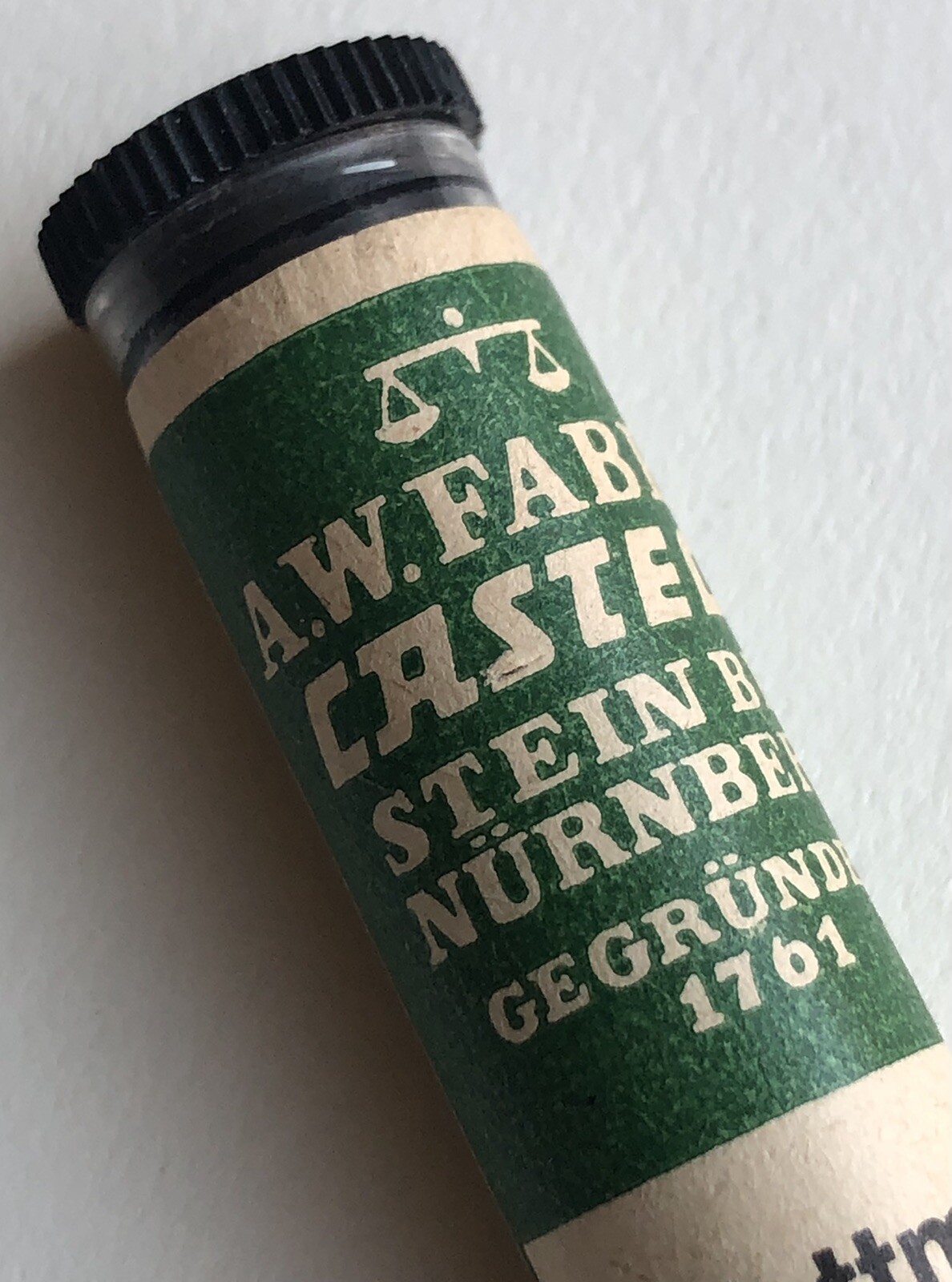 Vintage A. W. Faber Castell NOS 6pk Tube 3.8mm Mechanical Pencil Lead 1-3/4″