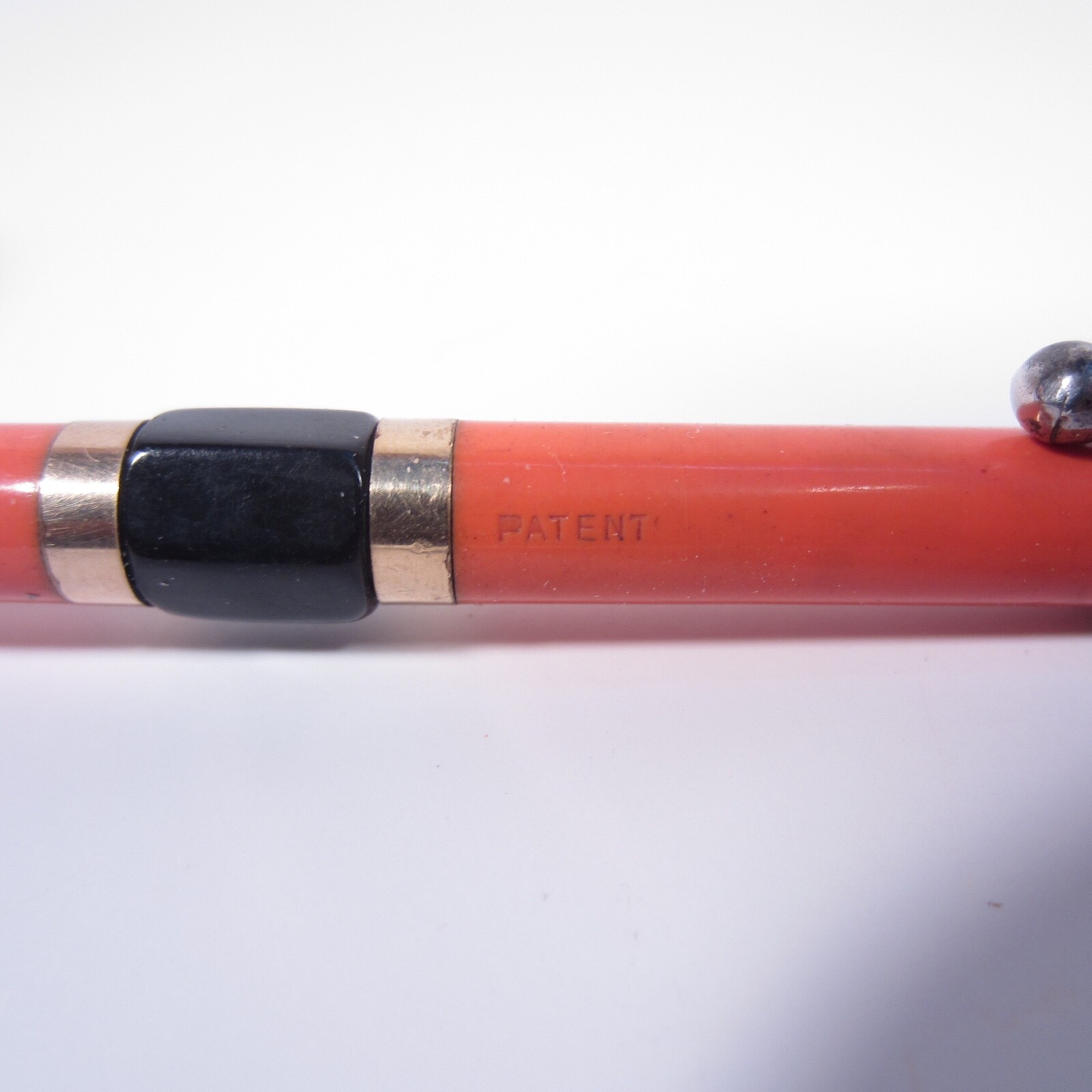 Vintage Antique Listo “Center Turn” Mechanical Pencil Orange Black Gold No 20?