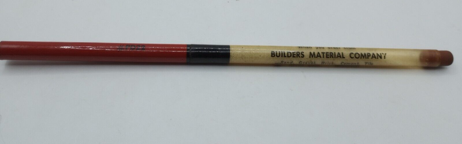 Vintage Builders Material Company Pencil With Sand Novelty #PD22