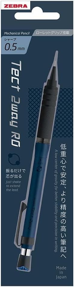 Zebra Tect 2way RO 0.5mm Mechanical Pencil Navy Black P-MA141-NVBK Japan