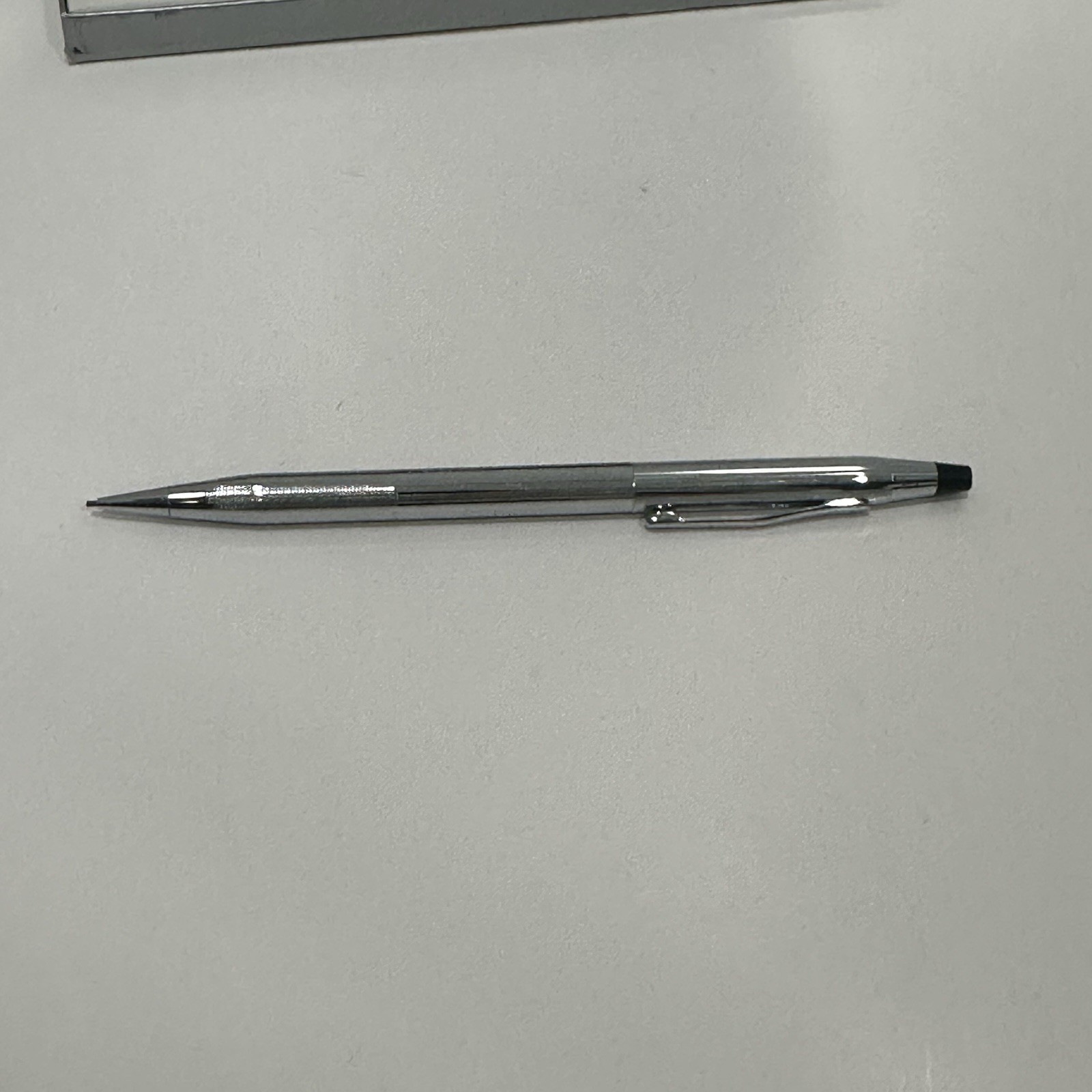 Vintage Cross Mechanical Pencil Chrome 5 1/4″ Long Monogrammed Made in USA IOB