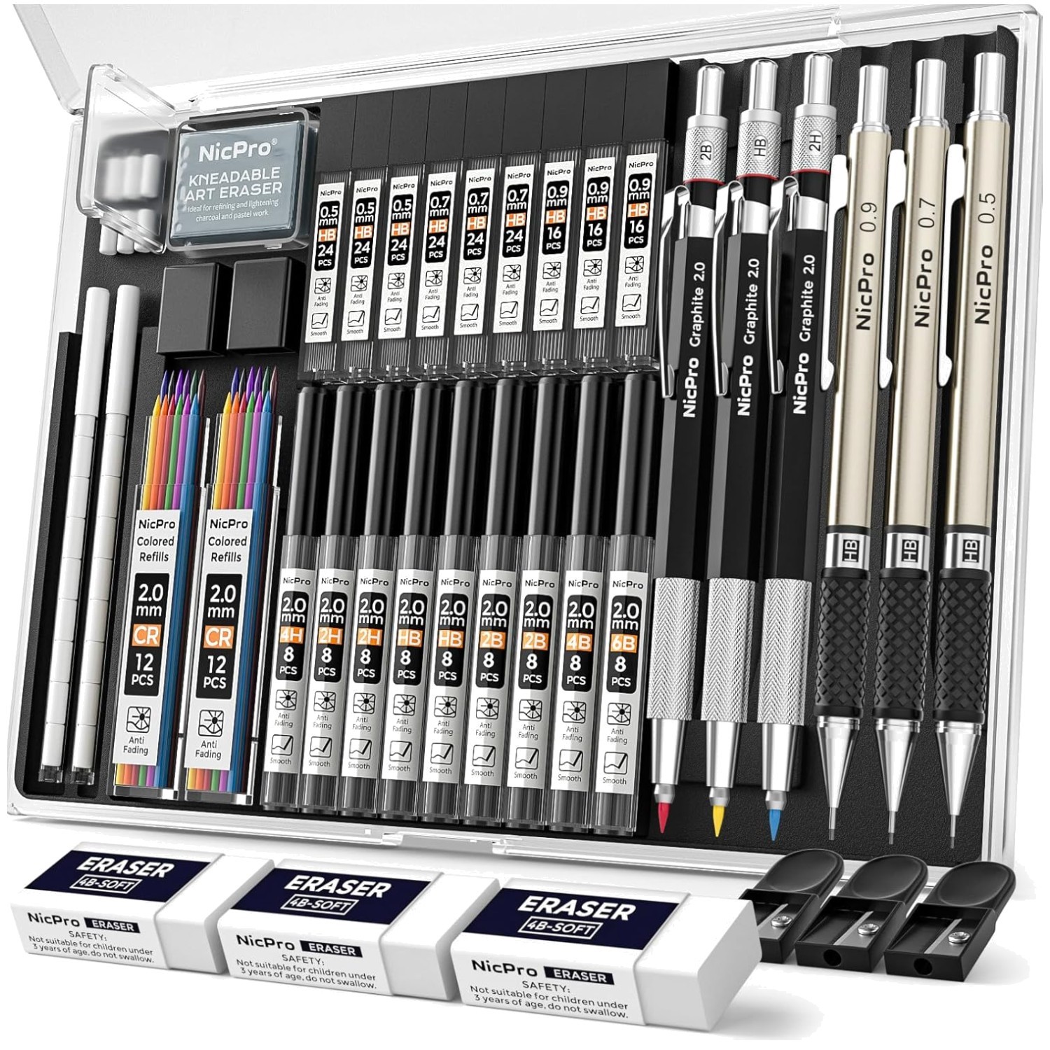 Upgraded 35PCS Artist Pencil Set with Storage Case