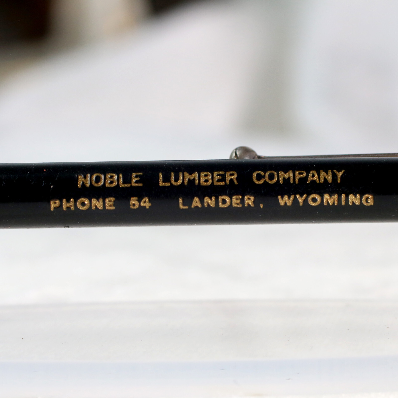 1930’s Black Red Celluloid Wyoming Lumber Advertising Osborne Mechanical Pencil