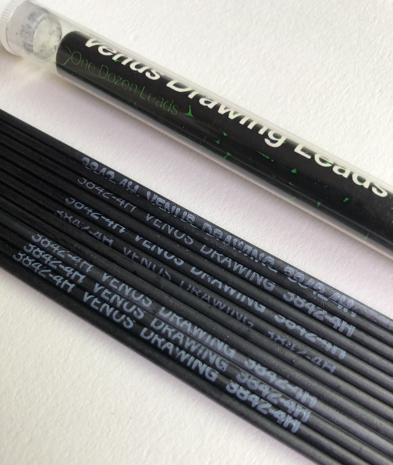 Vintage Faber Castell VENUS 3842 Drawing 2mm 4H Leads NOS Tube Of 12 NJ USA