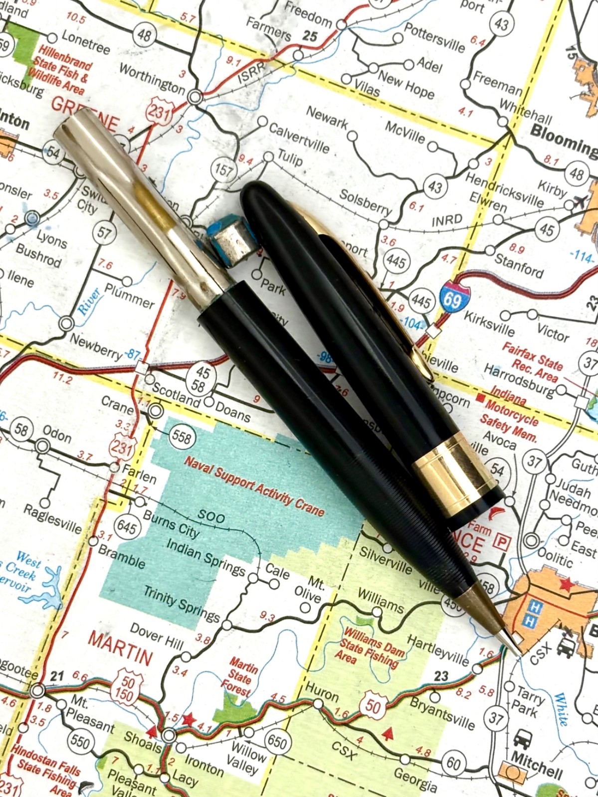 Vintage white dot Sheaffer Valiant Mechanical Pencil, Black w/ Gold-filled trim