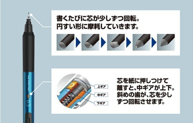 Mitsubishi Pencil Mechanical Pencil Kurutoga KS 0.3mm Black M3KS1P.24