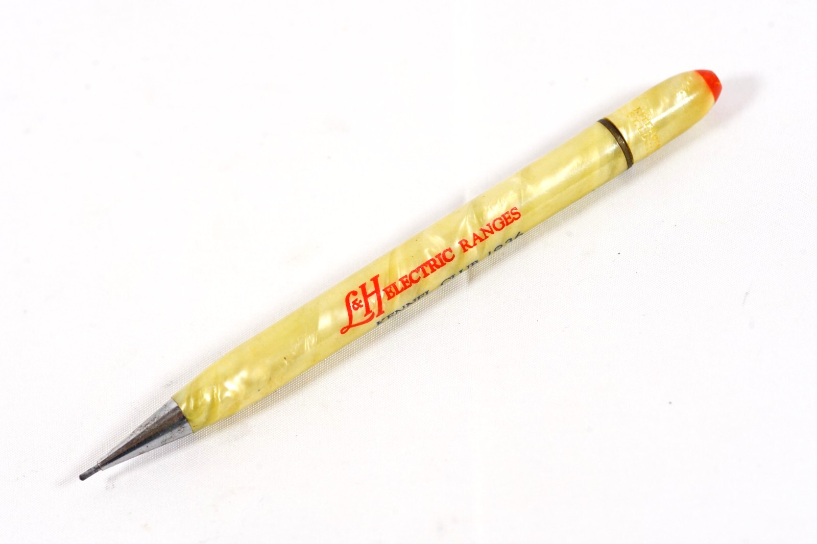 L&H Electric Ranges 1936 Kennel Club Marbled Celluloid Advertising Pencil