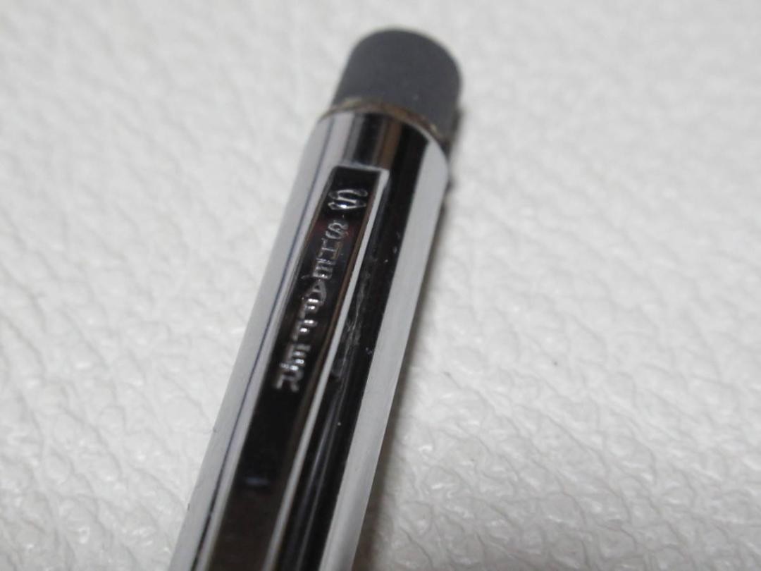 Unused 1950s USA-made Sheaffer pencil, red body + metal body, with eraser on top
