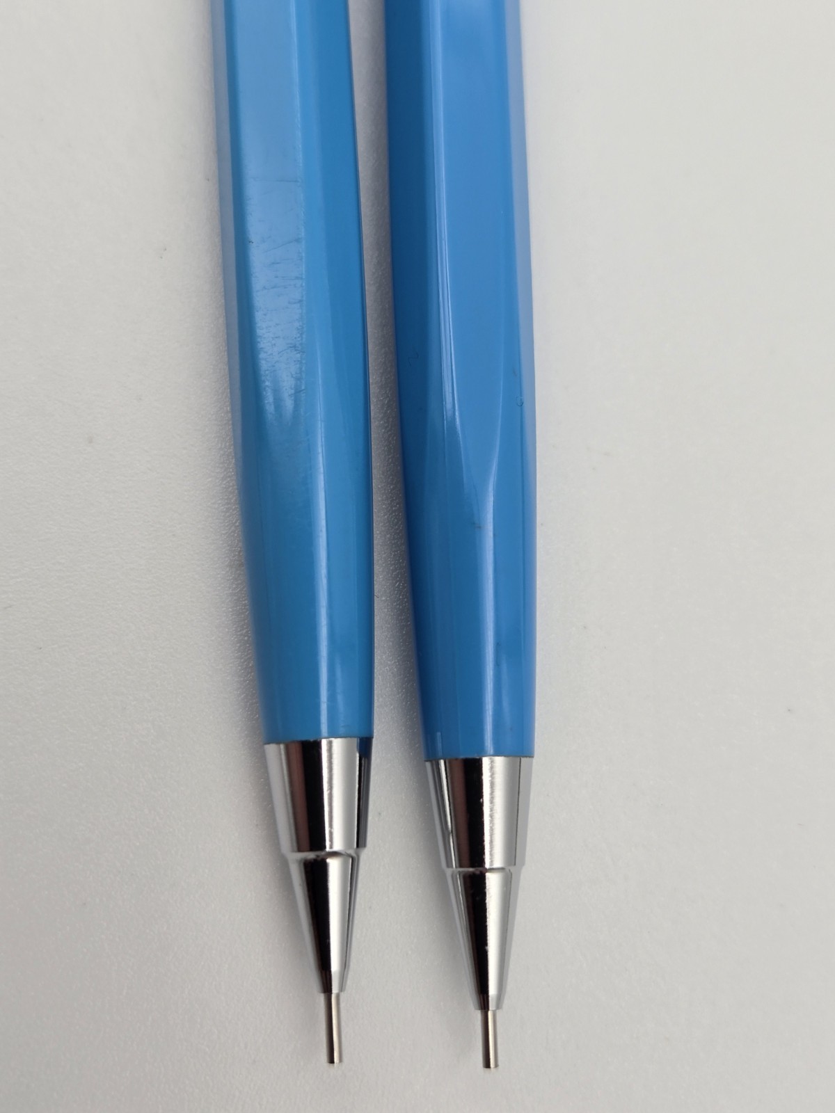 Vintage Pilot 0.5mm Mechanical Pencils Blue Pair + Lead & Eraser Case Kit Japan