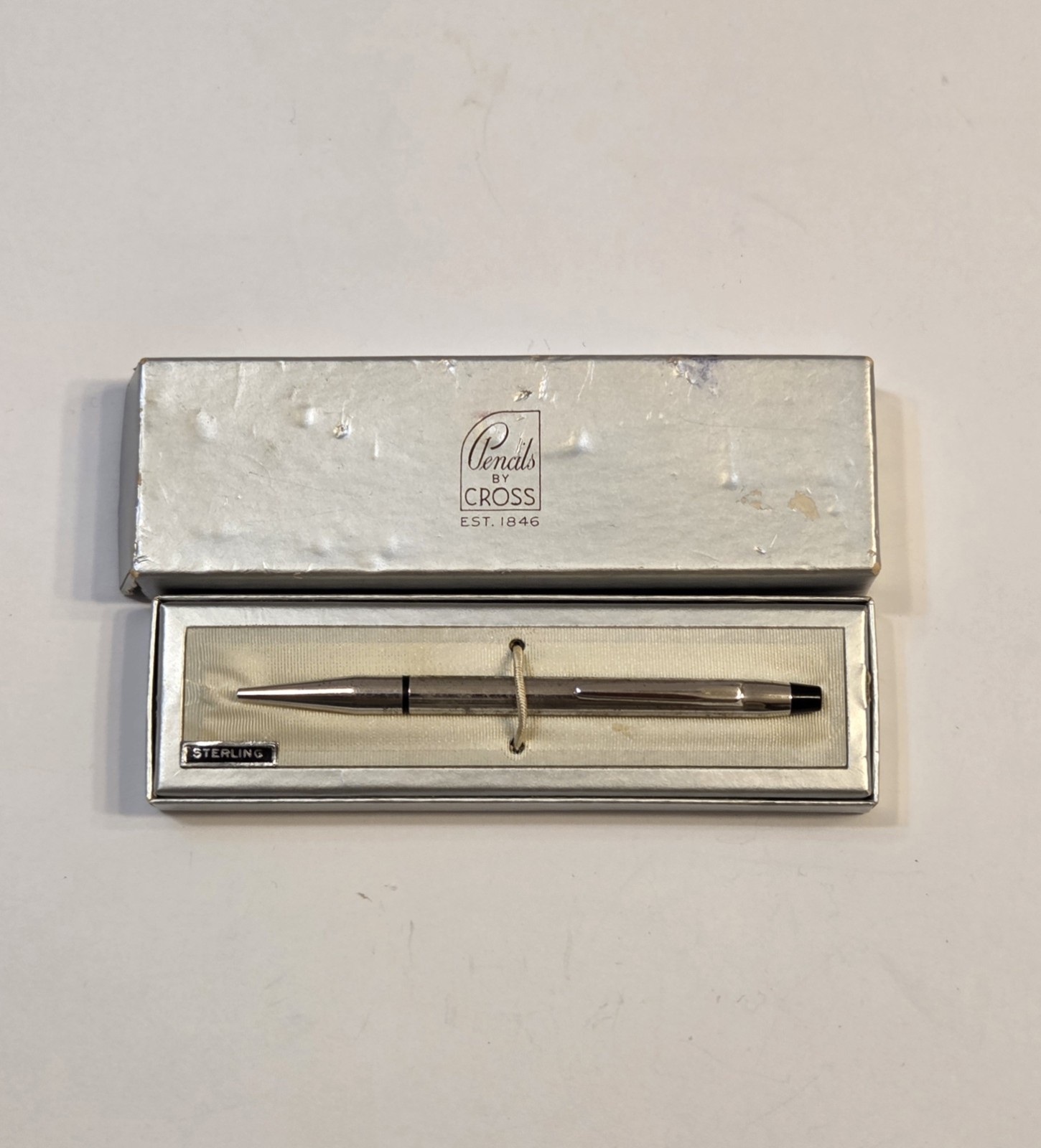 Vintage Sterling Silver Cross 3.5″ Mechanical Golf Pencil Original Box