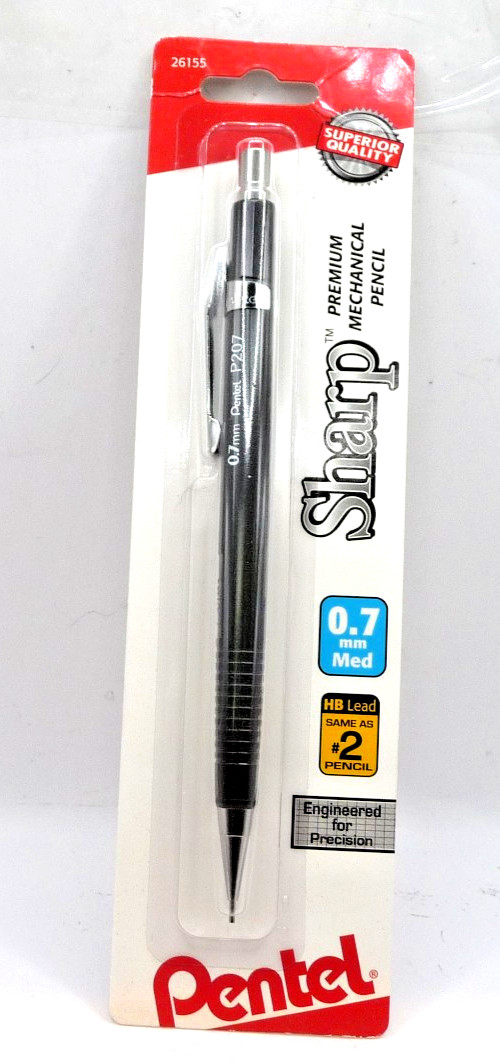 Pentel Metallic Gray 0.7 mm Pencil-new on card