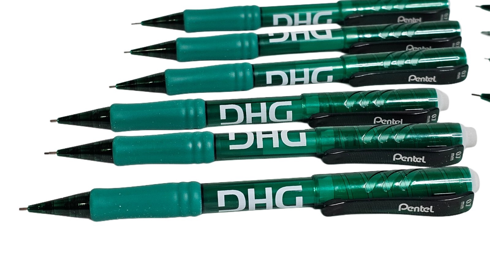 Pentel 0.7 mm Mechanical Pencil Lot of 12 Green/Black DHG office art school
