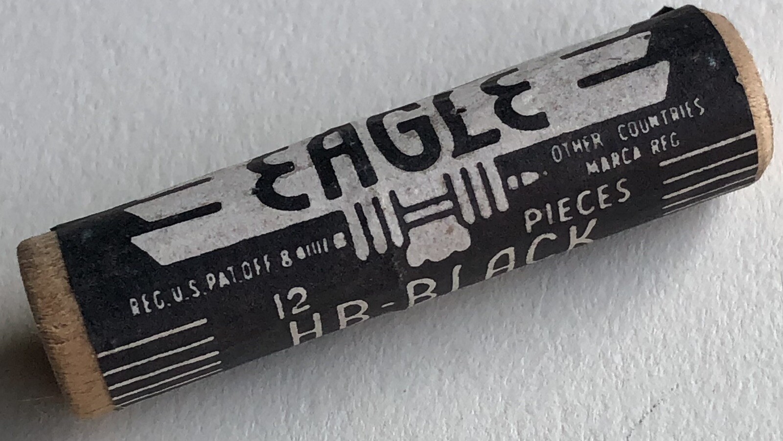 Vintage EAGLE Pencil Co. HB Black Mechanical Lead 1.18mm NOS 12pk Wood Tube USA
