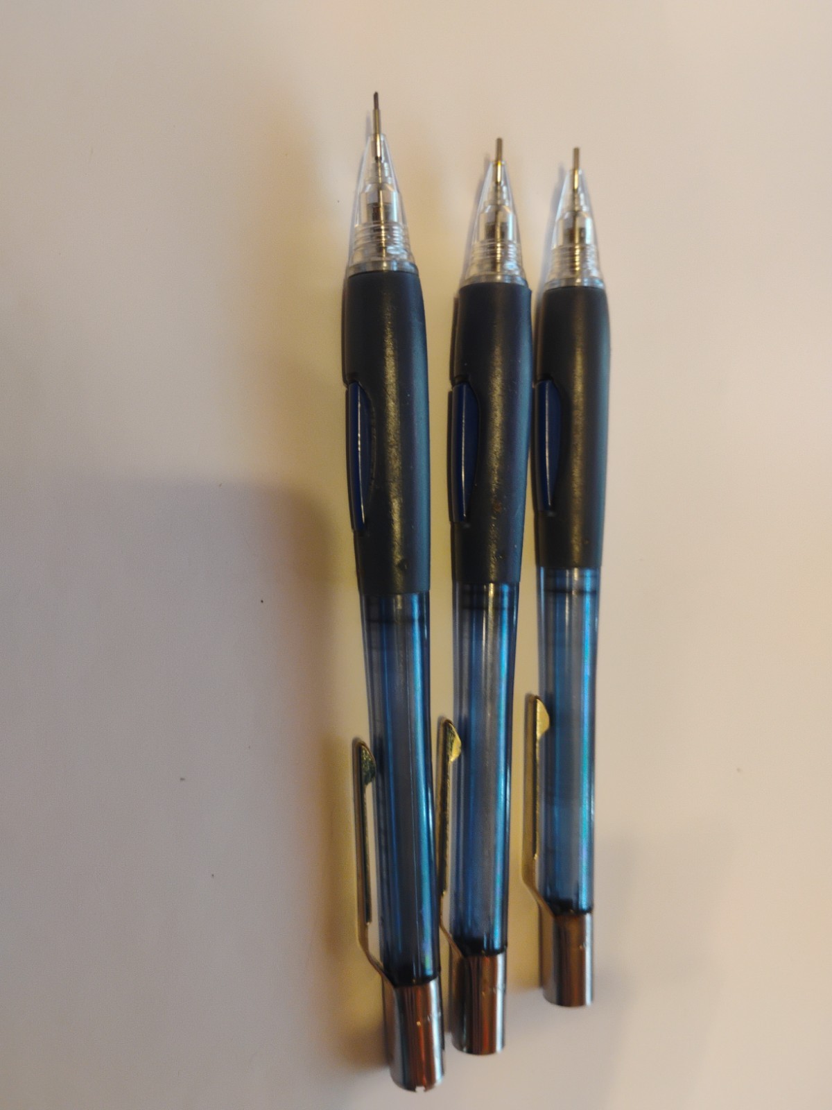 3 Vintage Pentel QuickerClicker PD347 Mechanical Pencil 0.7mm – Blue Translucent