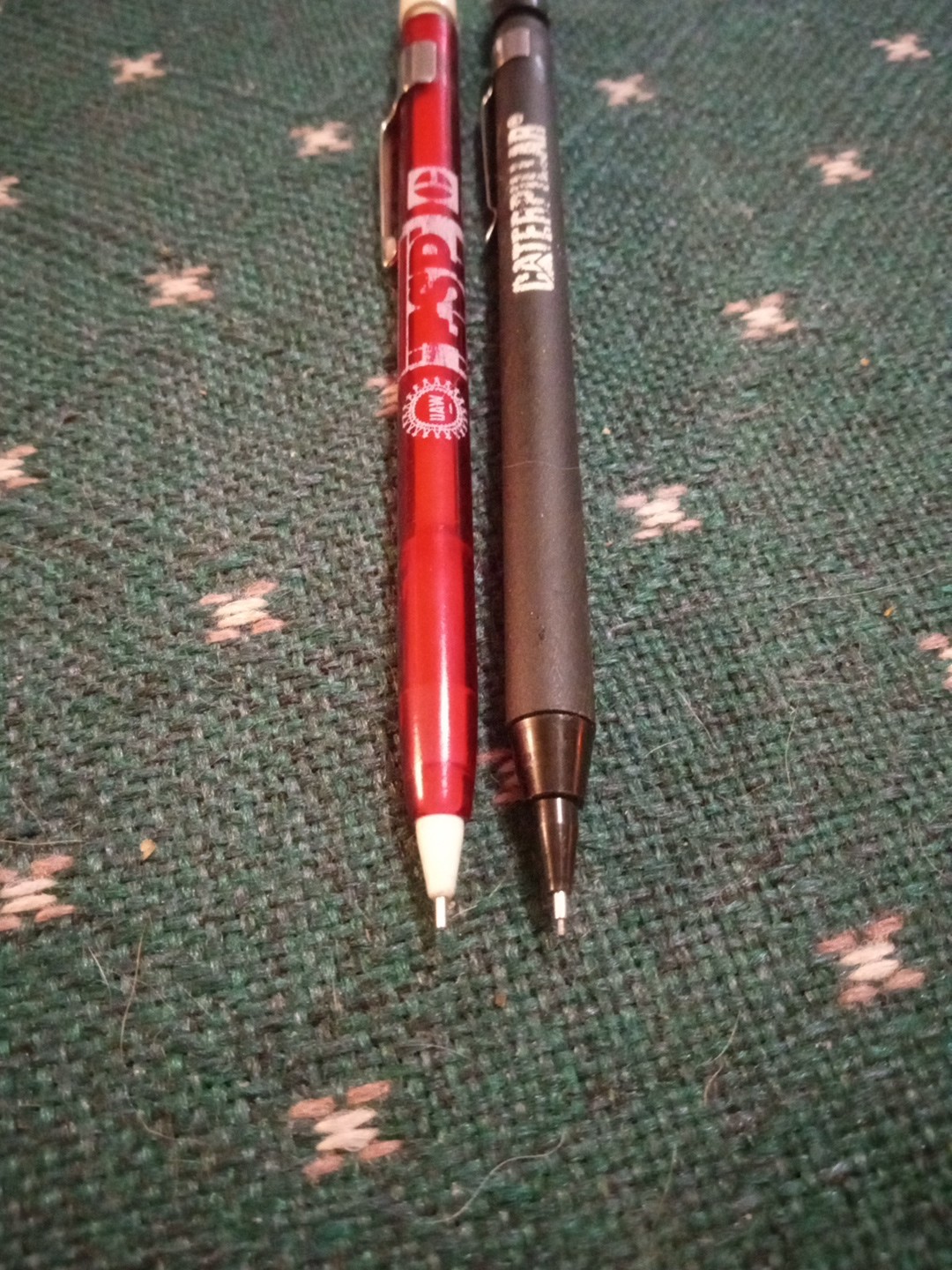 Vintage Caterpillar Mechanical Pencil Lot Of 2 USA Great Working Condition Rare