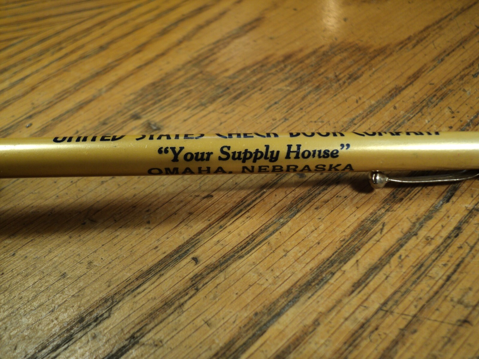 Vintage Mechanical Pencil Advertising United States Check Book Company Omaha