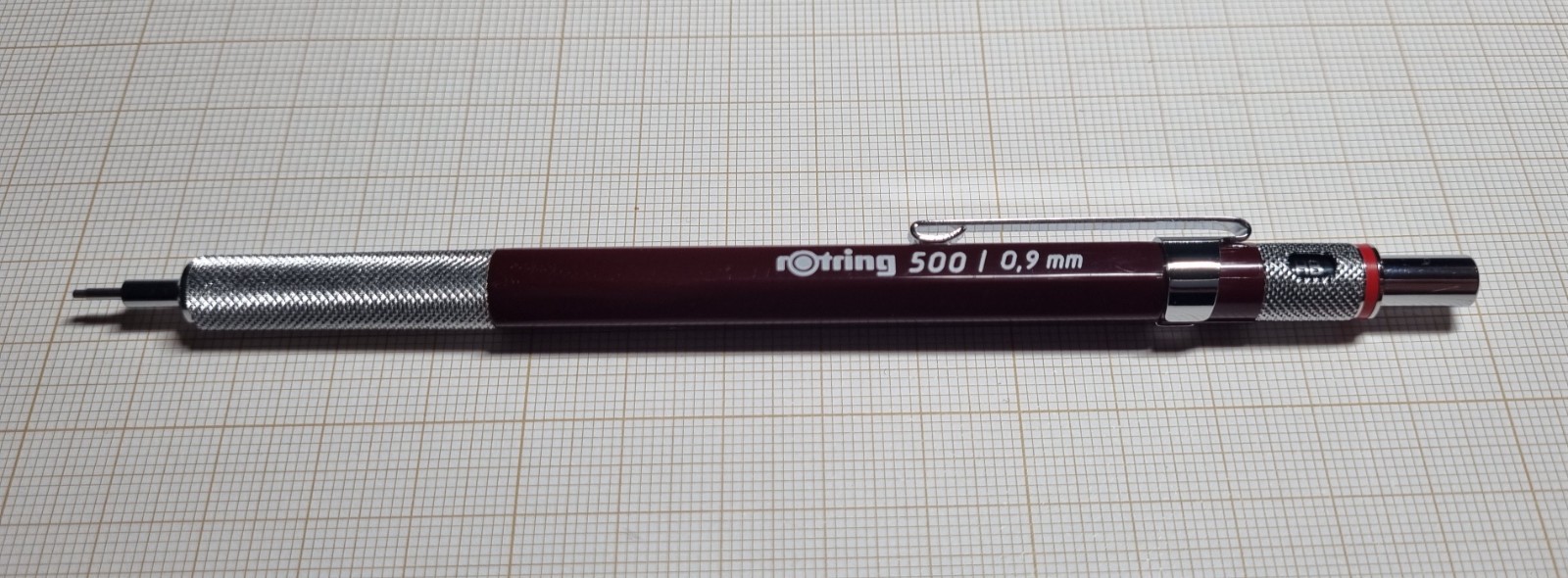 rOtring 500 0.9mm Burgundy rare vintage mechanical pencil NOS