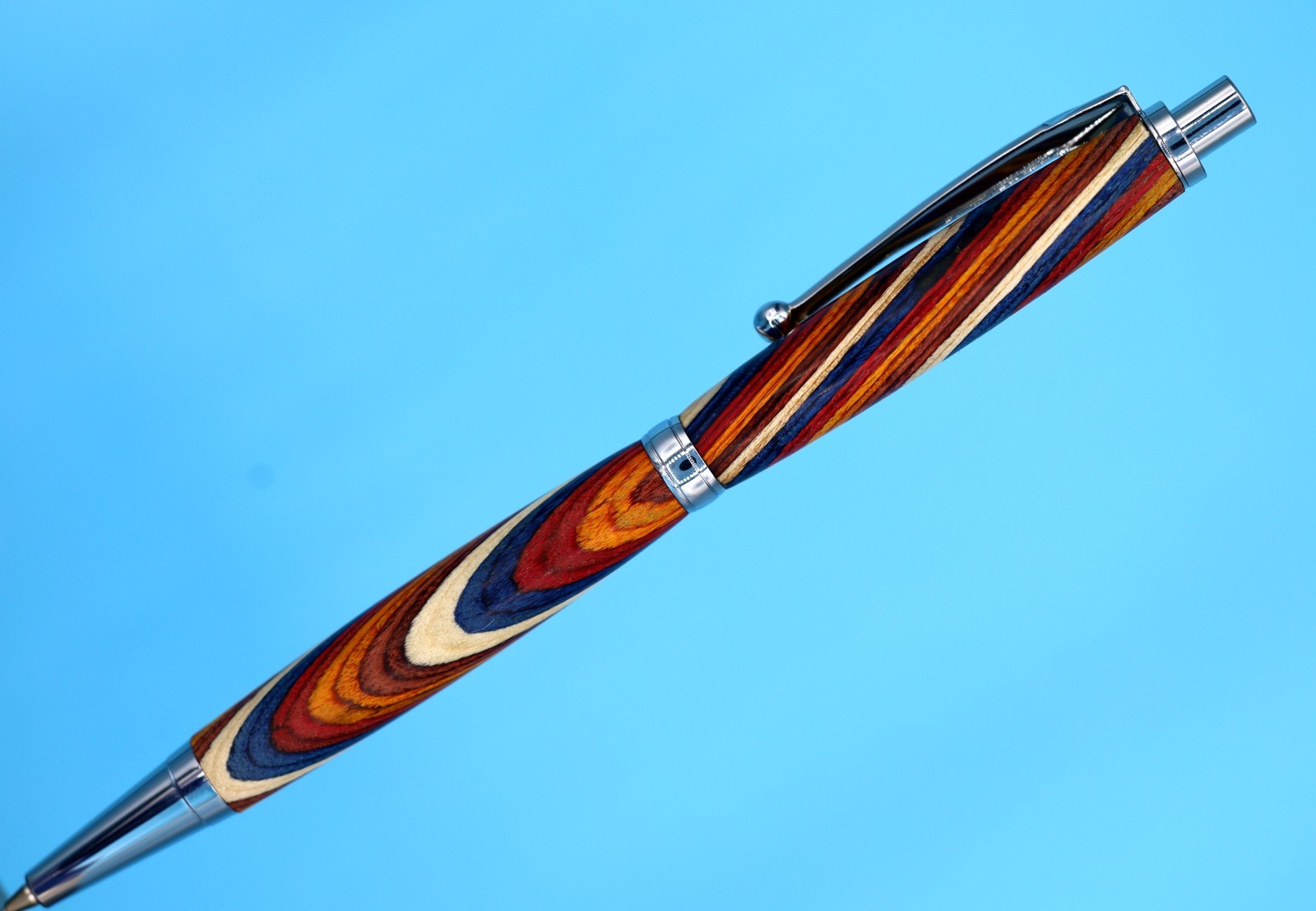 Luxury ColorGrain Wood Mechanical Pencil Chrome 0.7mm + Extra Lead/Erasers Gift