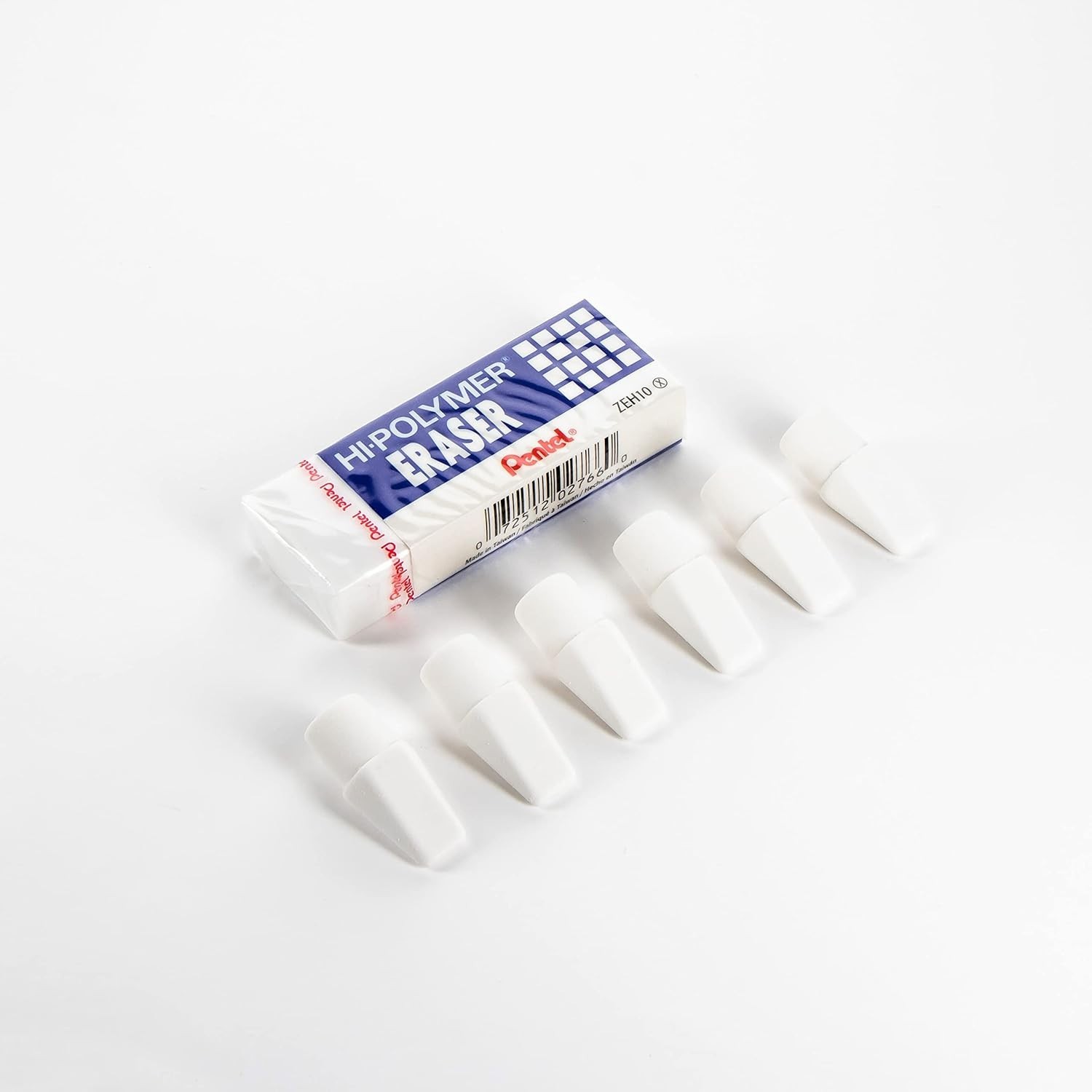 Ultimate Hi-Polymer Eraser Pack: 6 Pencil Caps & Large Block – Smudge Free