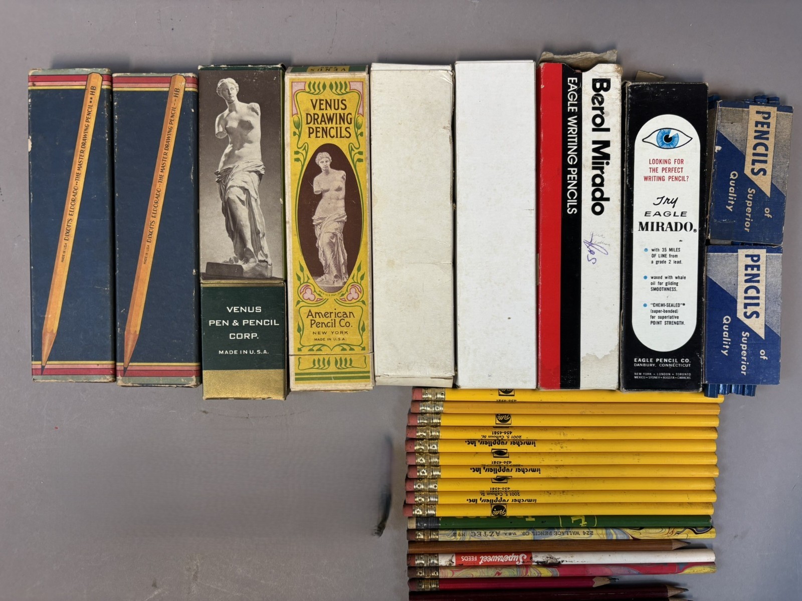 Vtg Estate Architect Pencil Lot Koh-I-Noor Venus Dixon Eagle Mirado EX+ Cond