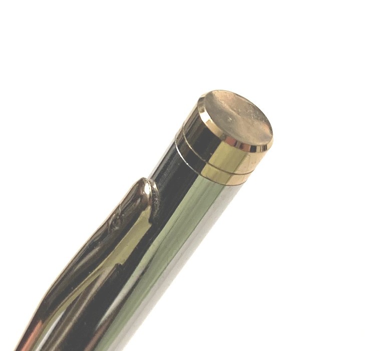 Vintage Mechanical Twist Pencil Business Sleek Silver Gold Color Pocket Clip