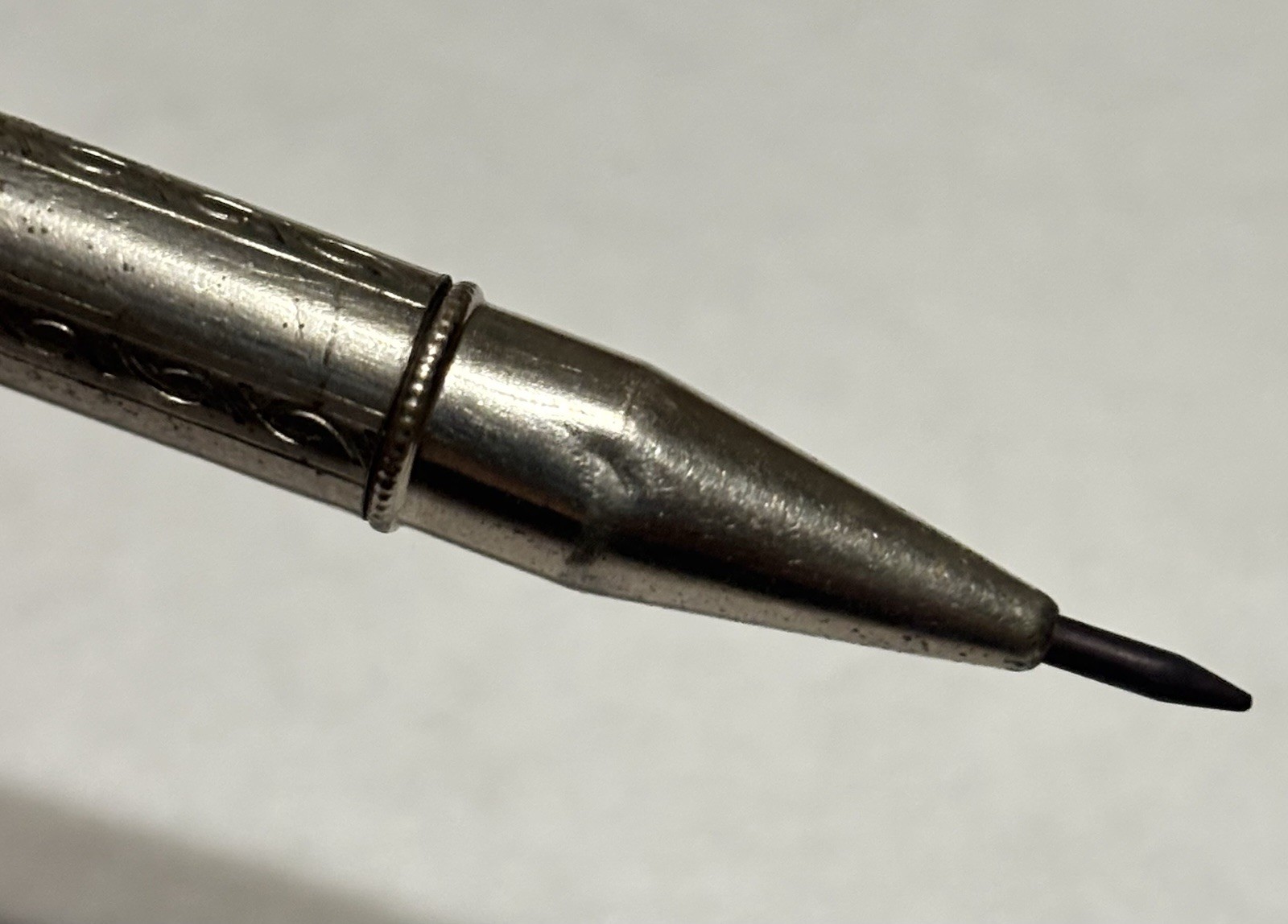 Vintage GERMANY Mechanical Pencil Silver Tone Art Deco 4 FOUR COLOR