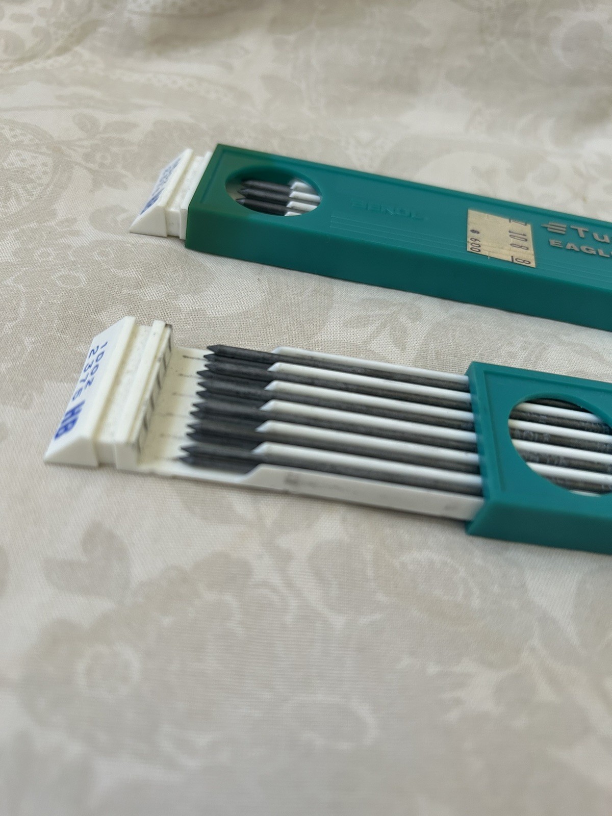 Vintage Lot of 2 Berol Turquoise Eagle (1 Doz) Drawing Leads 2375 HB Made In USA