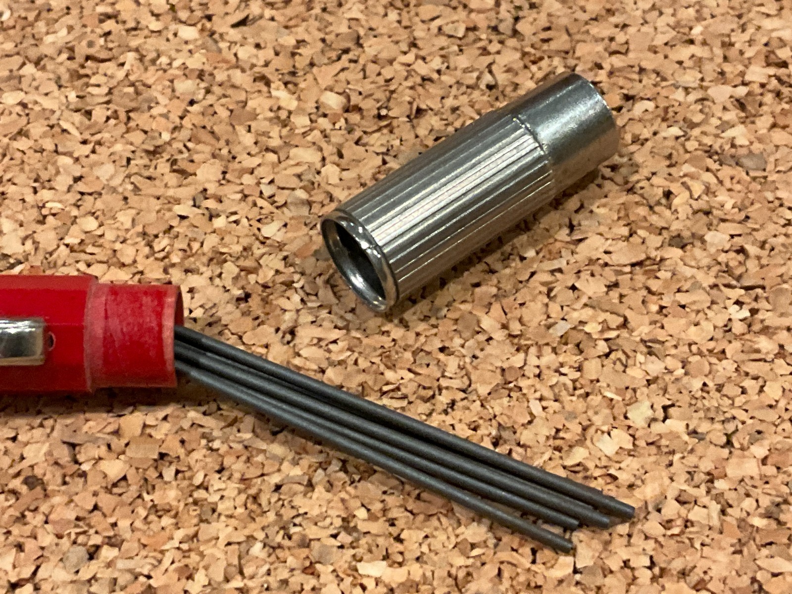Vintage Autopoint For Real Thin Lead Mechanical Pencil Red funeral Home