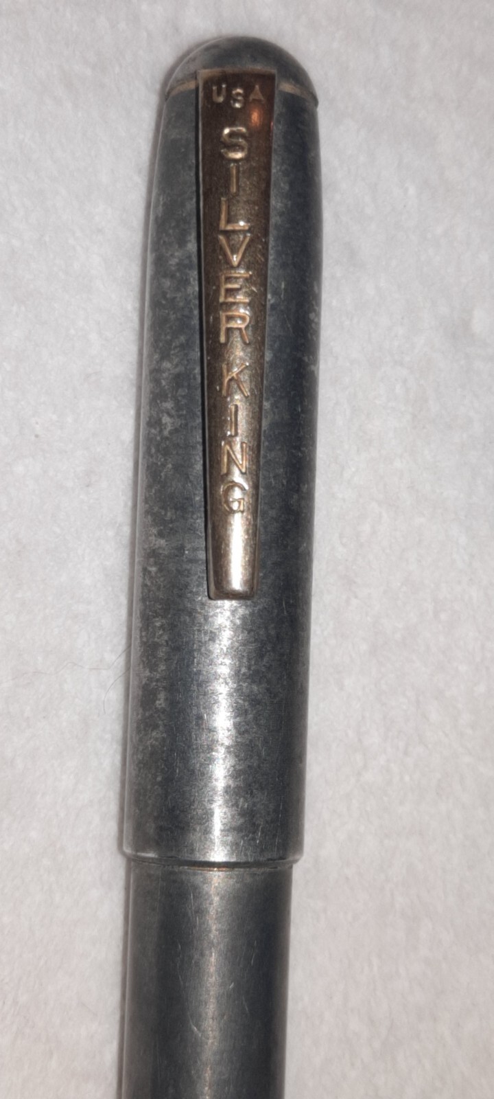 “SILVER KING” Aluminum Bodied/Polished Brass Trim Working Mechanical Pencil