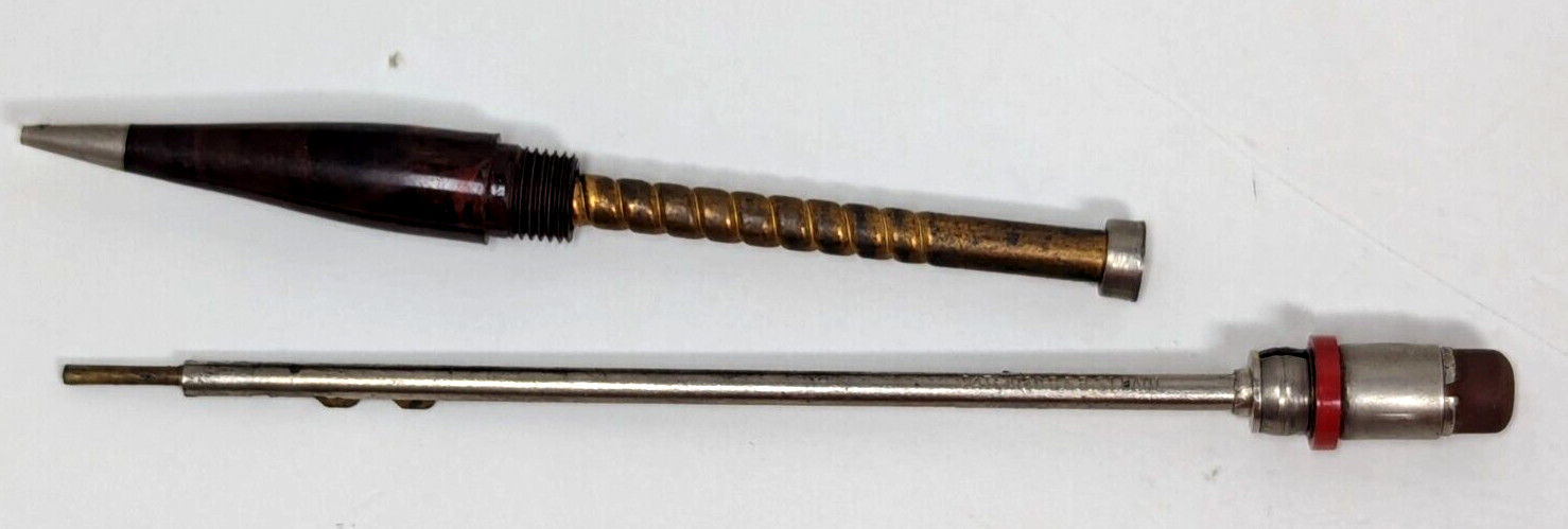 Vintage B&B St Paul Redipoint Black & Red Mottled Twist Mechanical Pencil M24