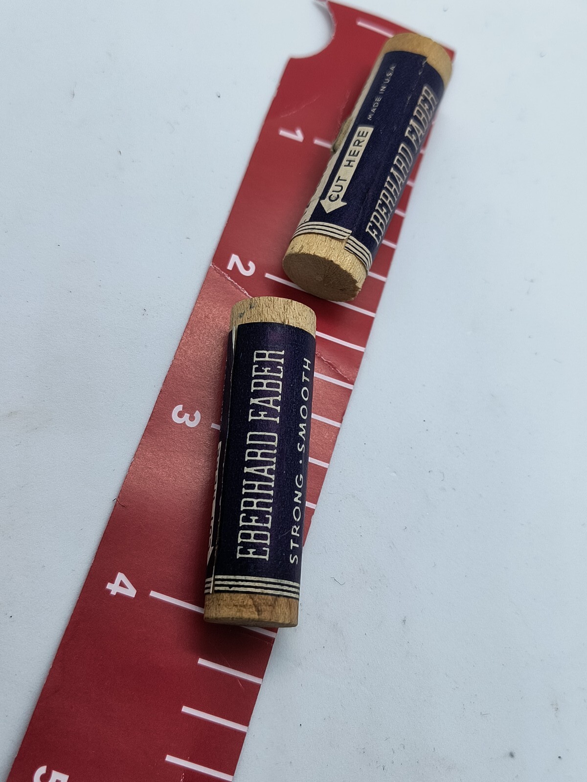 (2) EBERHARF FABER MONGOL 12 Blue Thin Leads 3010/12 Sealed Wooden Tube, New