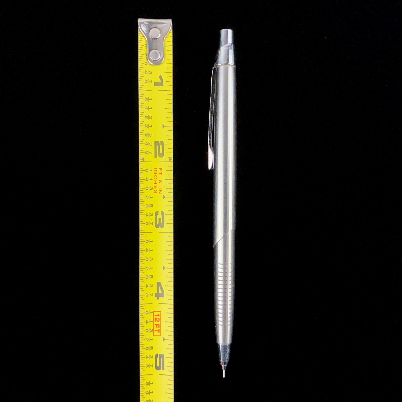 Vintage Pilot Young Gentleman Double Knock Silver 0.5mm Mechanical Pencil Japan