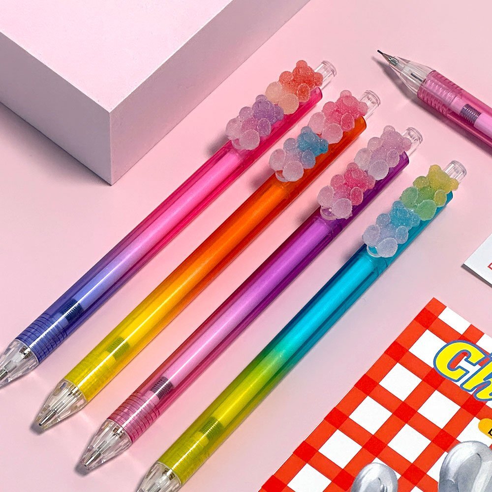 [Random] Gummy Friends Mechanical Pencil0.5mm Lead Pencil for School Supply(1ea)