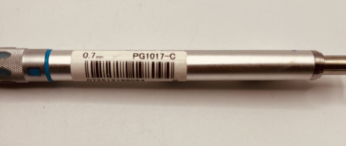 Pentel Graph Gear 1000 Pen 0.7mm (PG1017-C) Silver/Blue Textured Mechanical