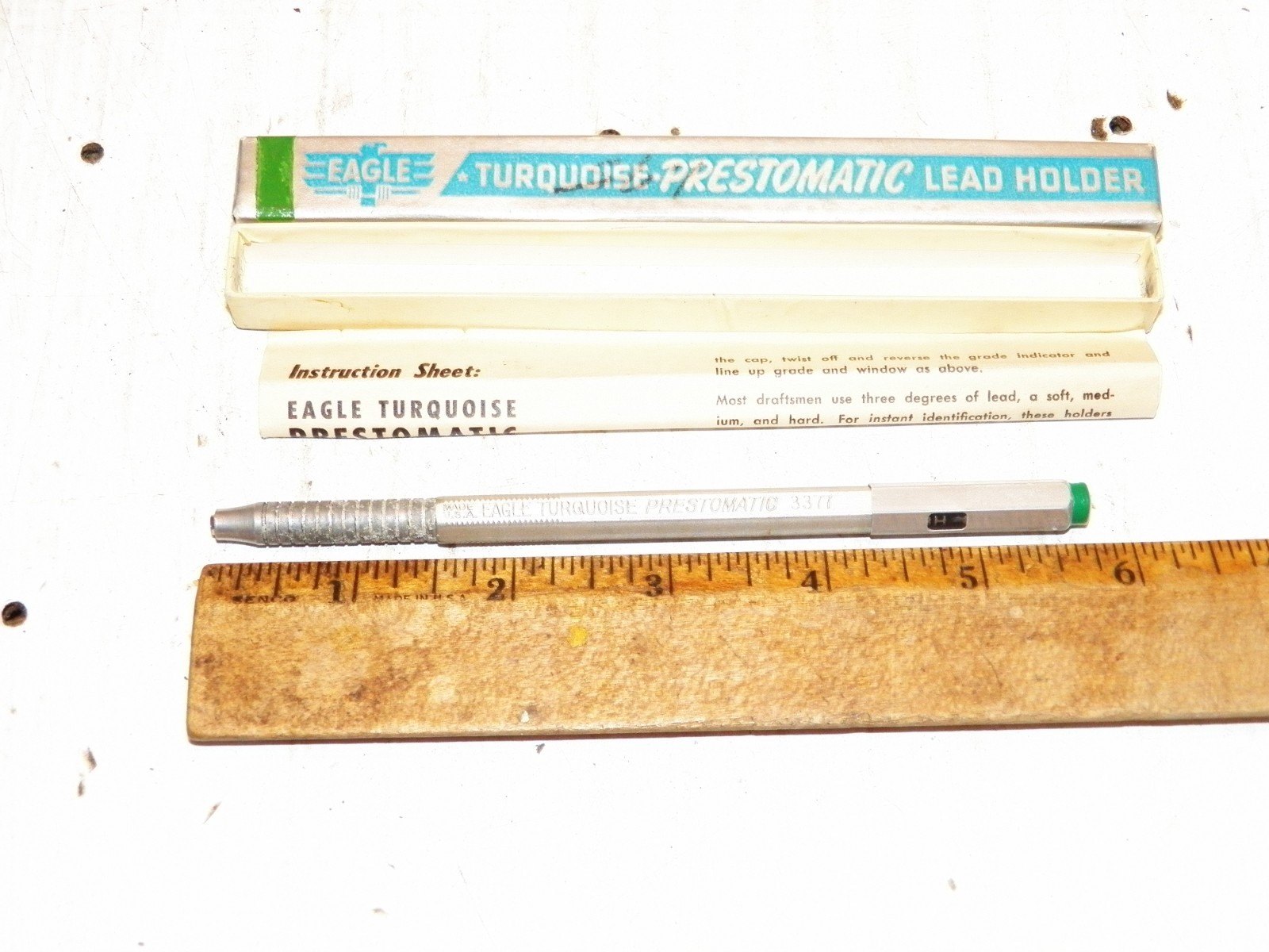 Vintage EAGLE Turquoise PRESTOMATIC 3377 Lead Holder in Original Box
