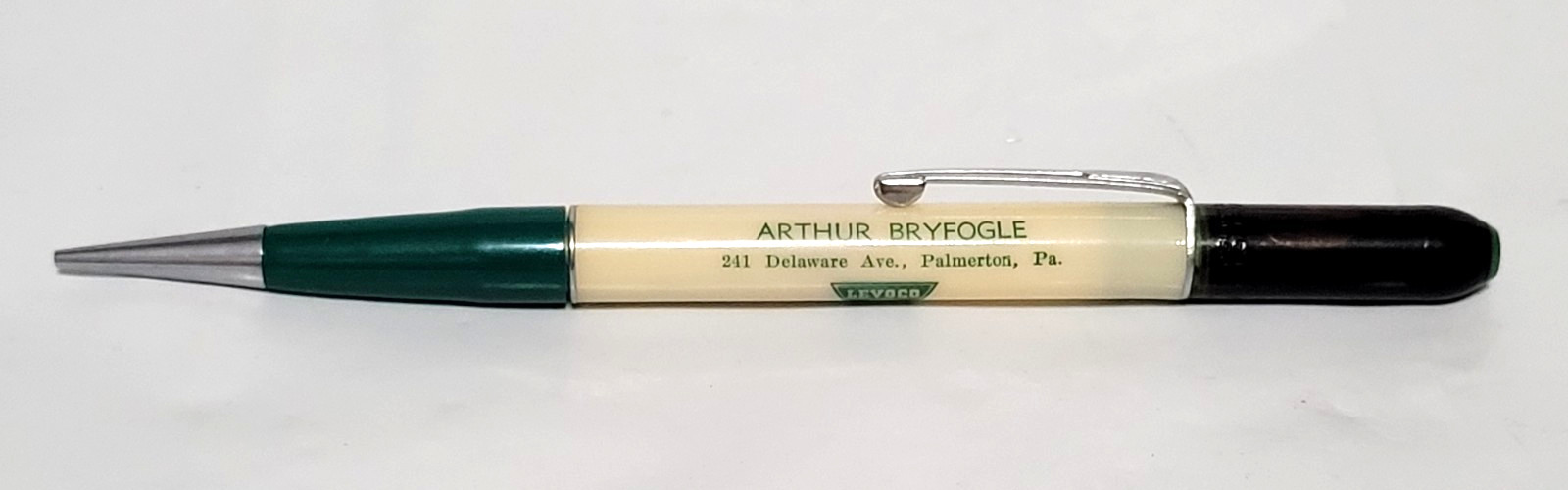 Cities Service / LEVOCO Arthur Bryfogle Palmerton Pa. Mechanical Pencil Oil Cap