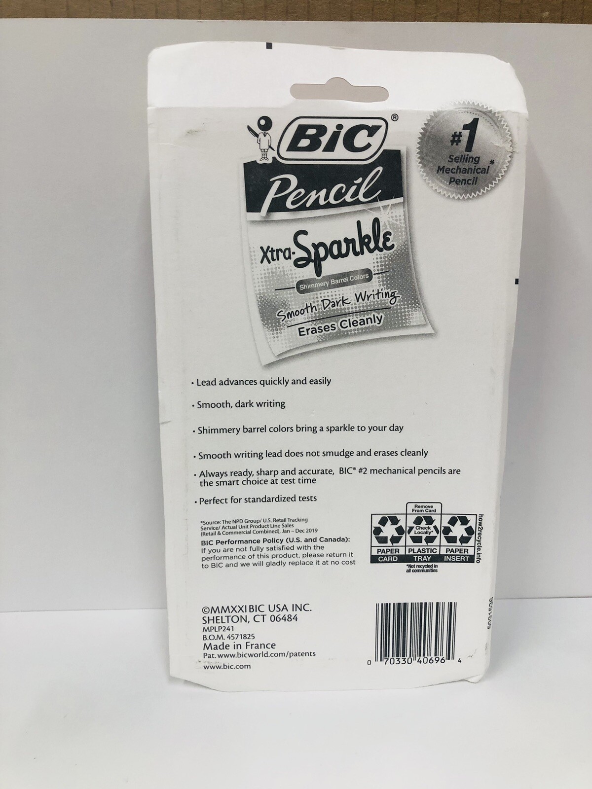 BIC Xtra-Sparkle Mechanical Pencil, Medium Point, 0.7 mm, 24-Count