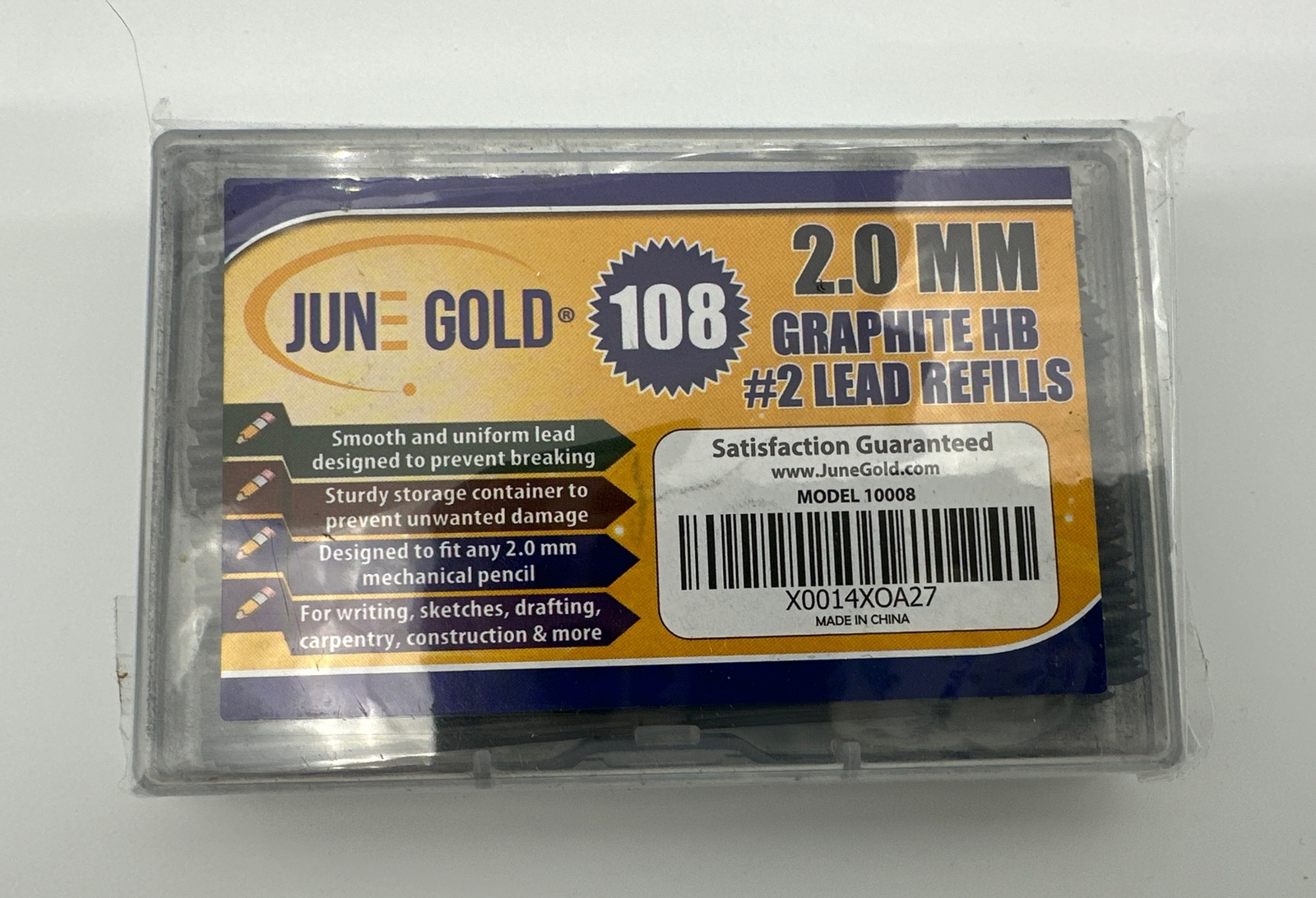 108 Pieces 2.0 MM Graphite HB #2 Lead Refills Length 9MM Length Extra Bold Thick