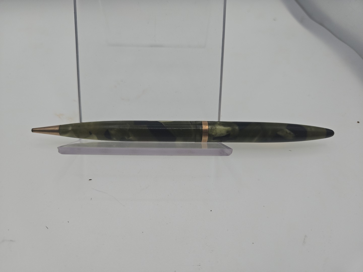 VINTAGE SHEAFFER GREEN Black MARBLE Retractable PENCIL