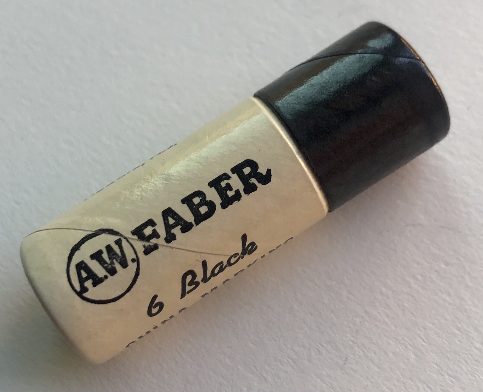 Vintage A. W. Faber Black China Marking 4mm Lead NOS 6 Per Tube Extra Holder USA