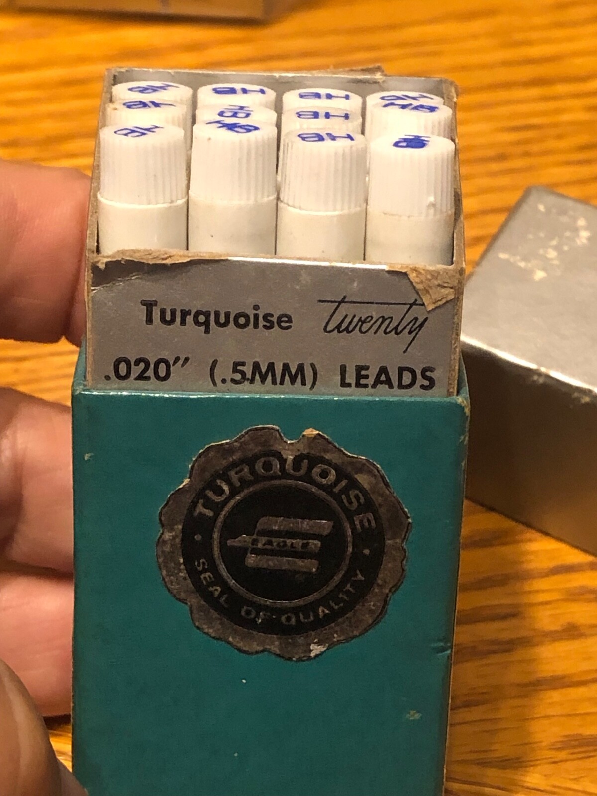 Vintage Eagle Turquoise “twenty” HB Pencil Leads from Dad’s Estate.