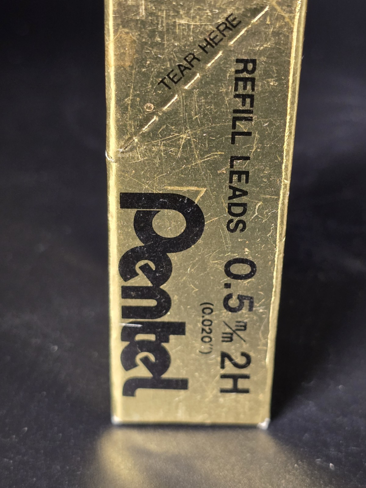Vintage Pentel Hi-Polymer Lead 0.5mm 2H Gold Box Japan NOS