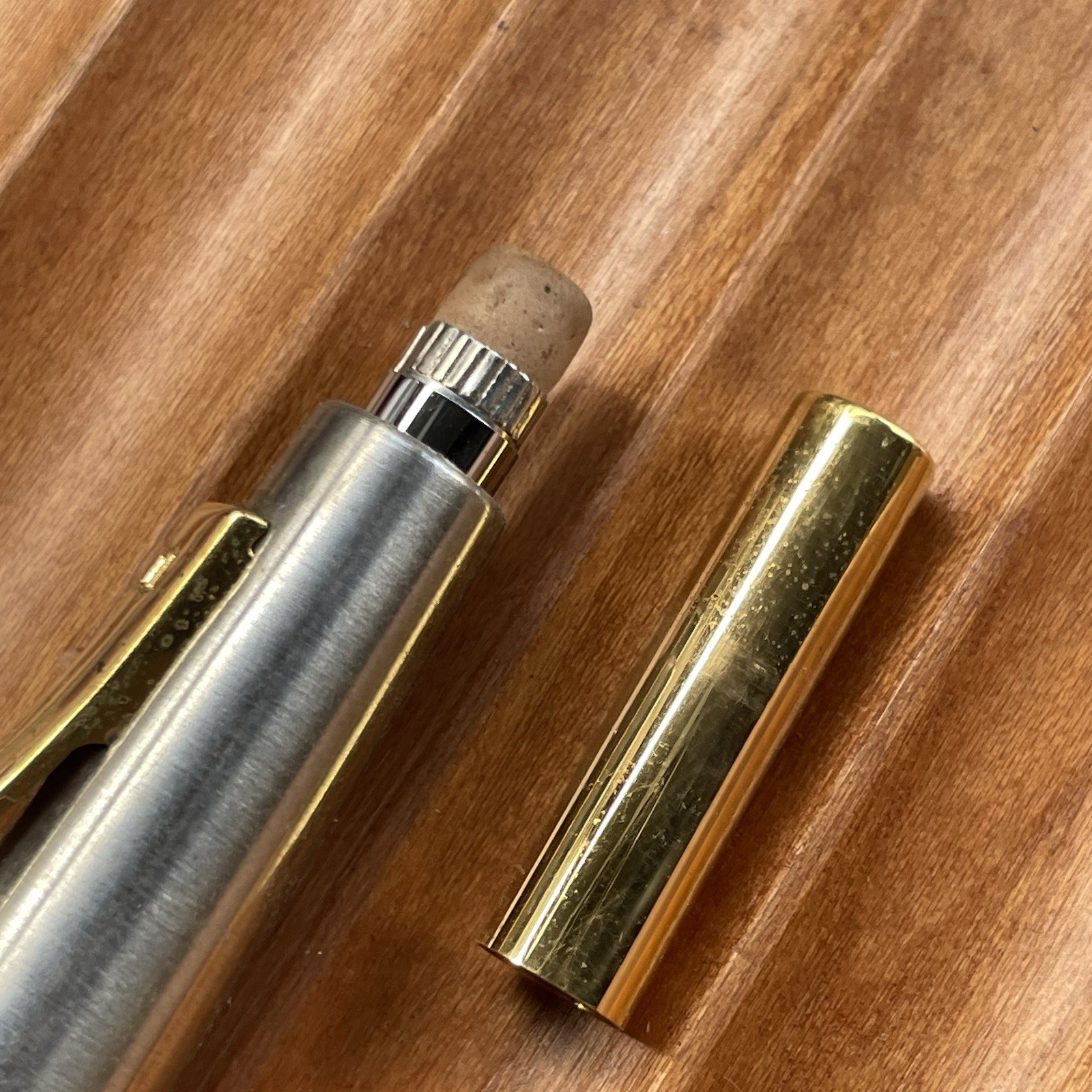 Newman Mechanical Pencil Etched Stainless Steel Barrel 0.5 mm Made in Japan
