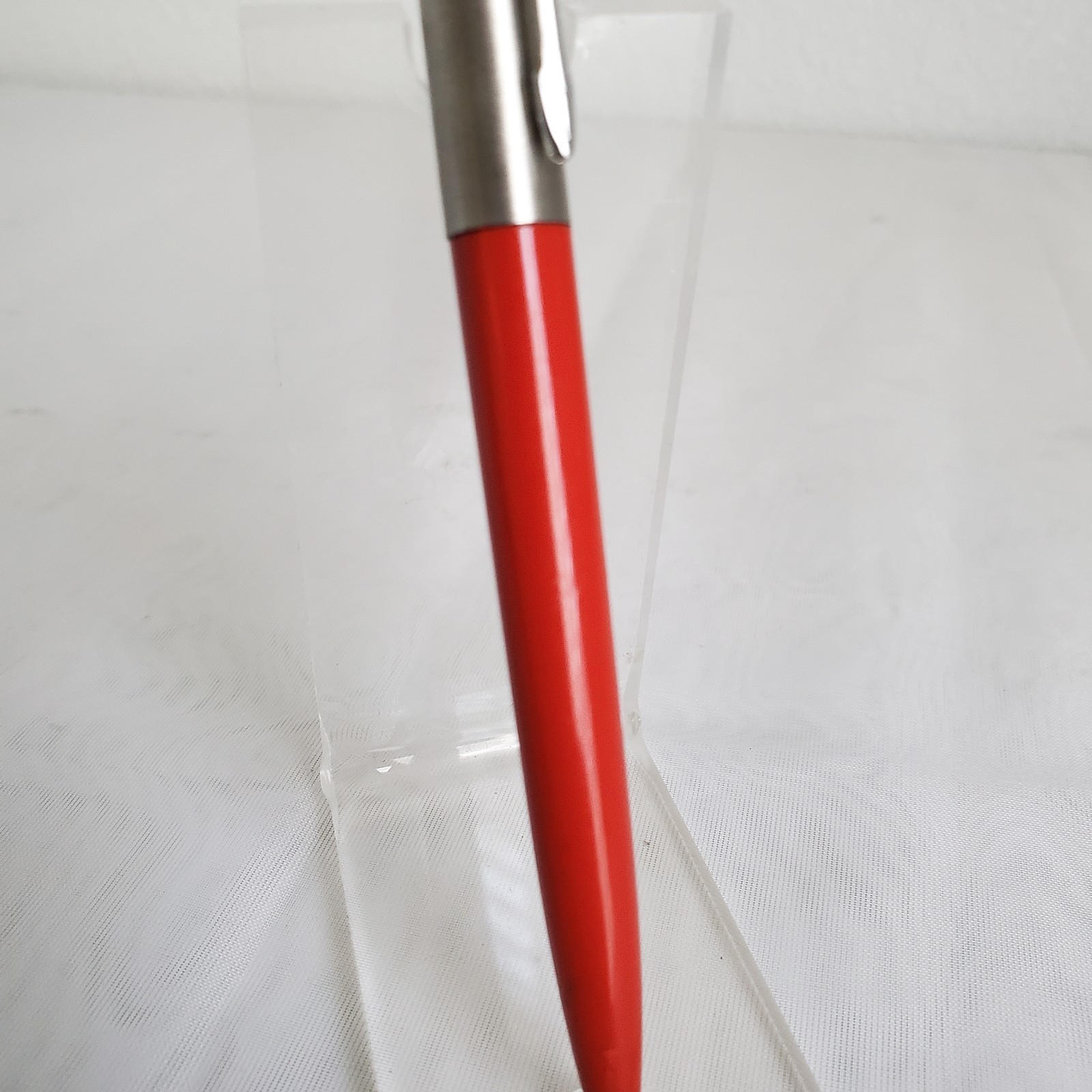 Parker Jotter Red Mechanical Pencil Brass Threads W/ Extra Blue Pen Refill