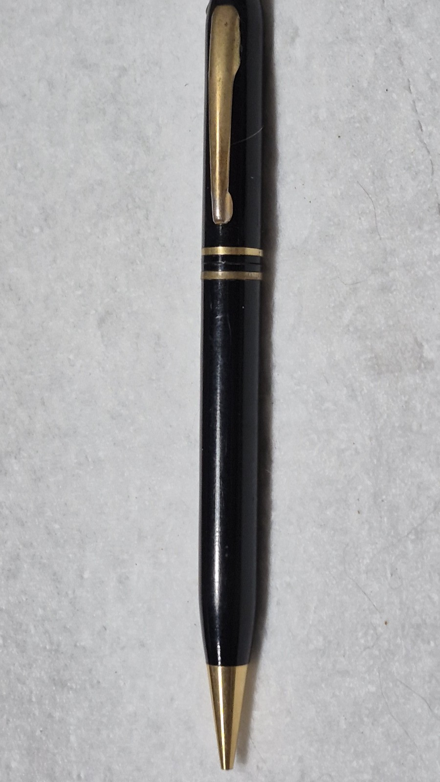 “Midway Fishing Tool Co.” Black/Polished Brass Trim Working Mech Pencil