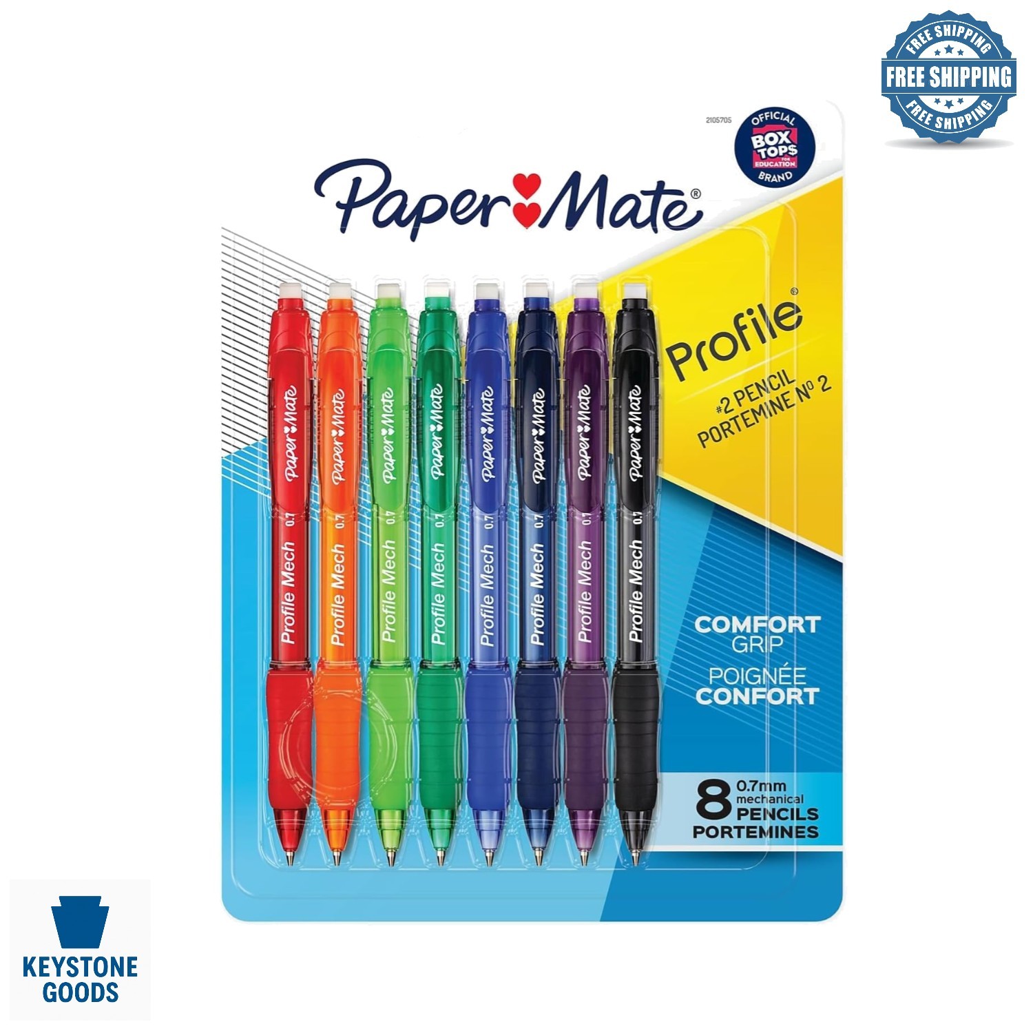 8 Pack Assorted Color Mechanical Pencils 0.7mm HB – Office & Classroom