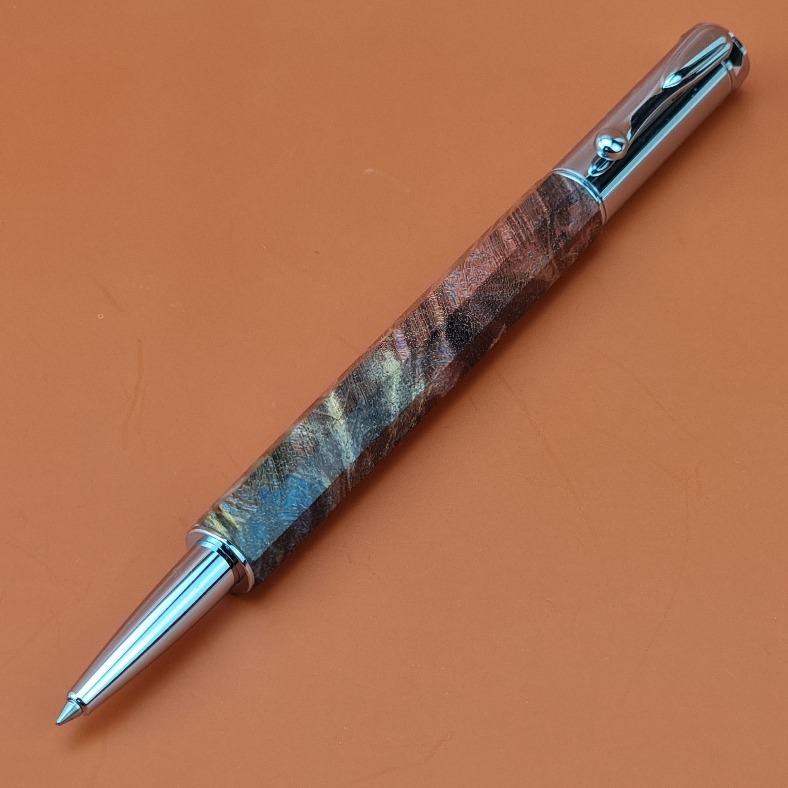 Hand Crafted Water based Ballpointpen with Octagonal Wood Barrel