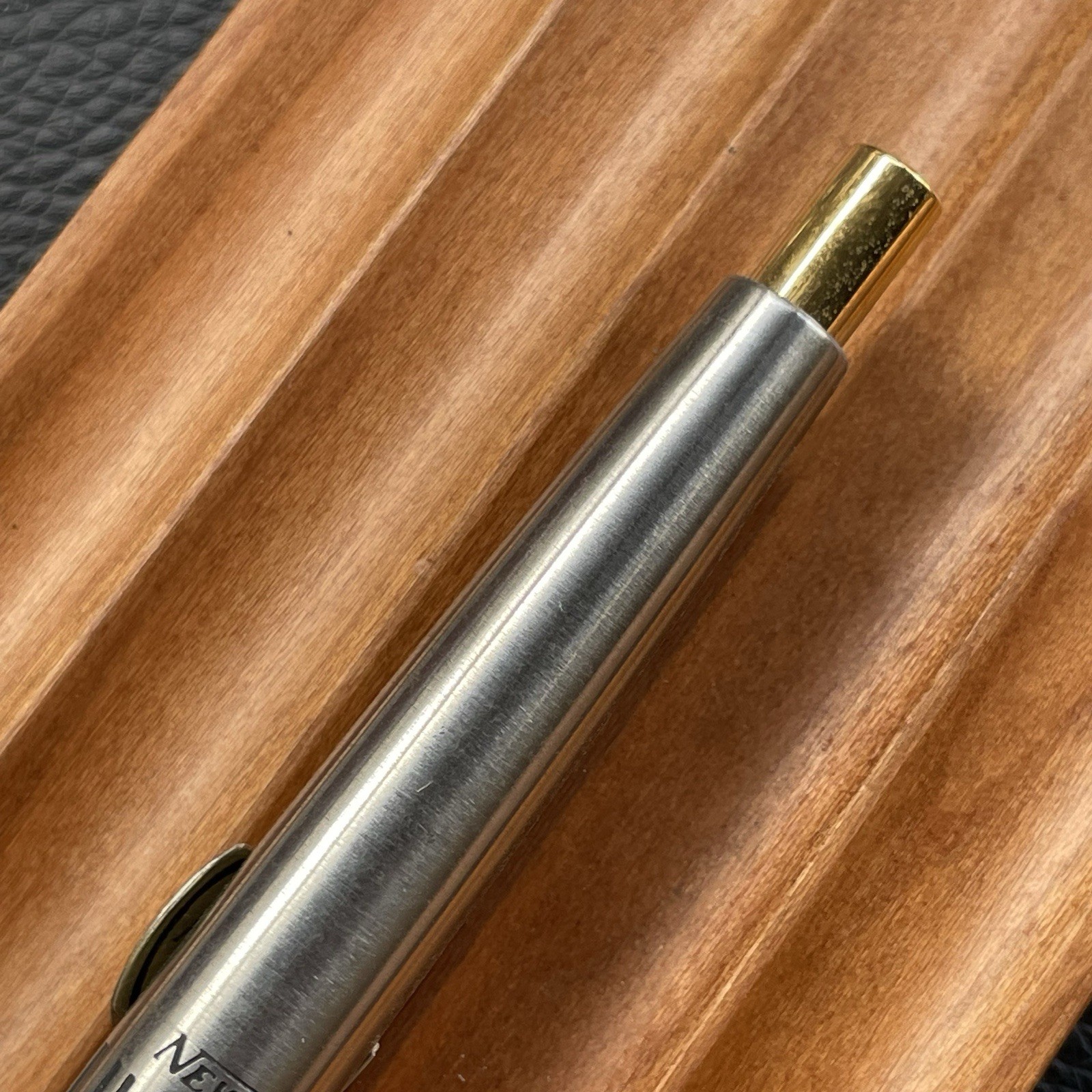 Newman Mechanical Pencil Etched Stainless Steel Barrel 0.5 mm Made in Japan