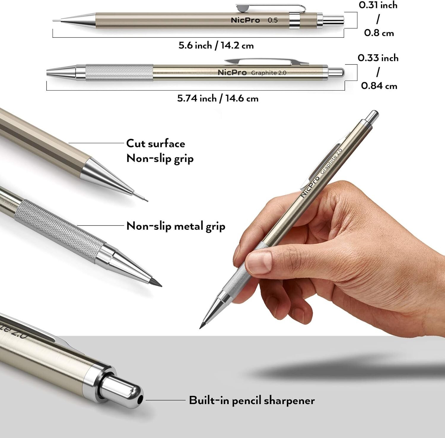 All-Inclusive 20PCS Mechanical Pencils with Leather Storage for Artists